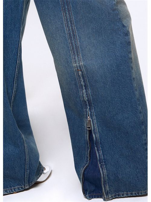 Pantaloni wide-leg con zip LIU JO | UF6500D0396/79156
